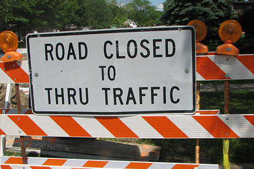 Road construction safety precautions 